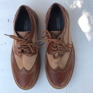 Men Kenneth Cole Reaction Size 41/2 Brown Leather